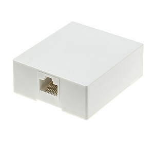 Surface box, 8P8C, standard, white 