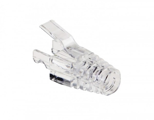 Cable boot w/inserts, transparent, cat.6 