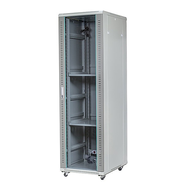 Server Cabinet, Rack 19", 42U, floor standing cabinet, glass door, 2000x600x800mm