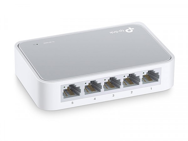 Unmanaged switch,   5x 10/100 RJ-45, desktop (TP-Link TL-SF1005D) 