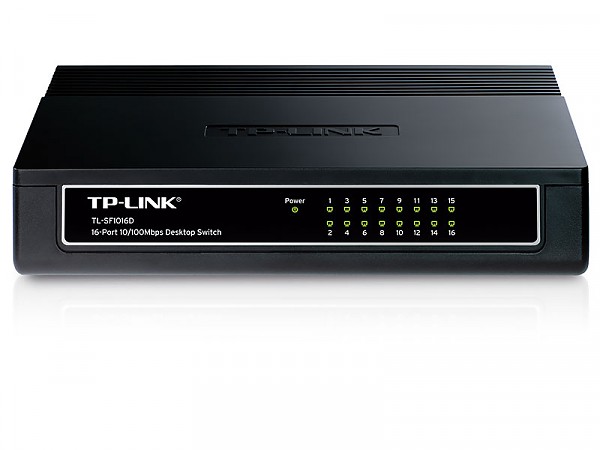 TP-Link TL-SF1016D, Unmanaged switch, 16x 10/100 RJ-45, desktop 