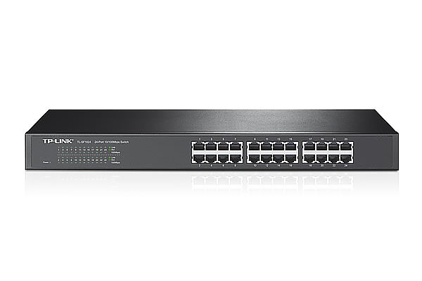 TP-Link TL-SF1024, Unmanaged switch, 24x 10/100 RJ-45, 19" 