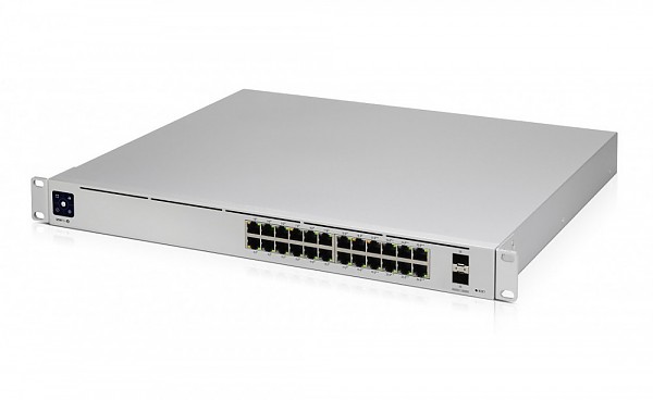 Managed switch, 24x 10/1000 RJ-45, 2x 10G SFP+, PoE+, 19" (Ubiquiti USW-Pro-24-PoE) 