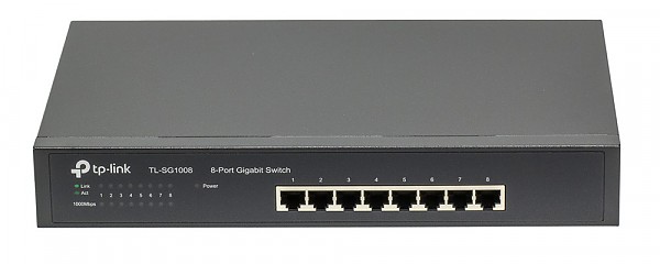 TP-Link TL-SF1008, Unmanaged switch,  8x 10/1000 RJ-45, 11.6" 19"