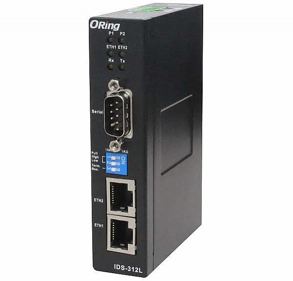 ORing IDS-312L, Industrial Device Server, 1x RS-232/422/485 + 2x 10/100 RJ-45 (LAN)