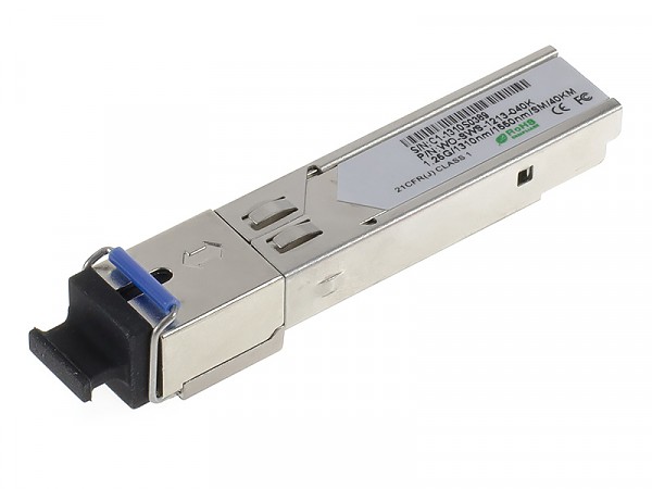 SFP WDM Module, 1Gb, SC SM, 40km, TX:1310nm