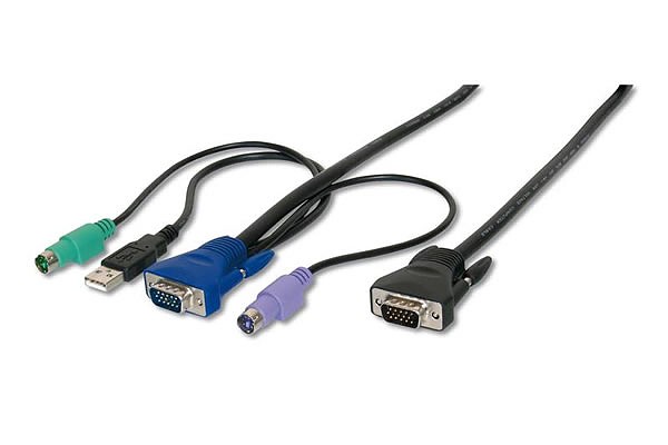 KVM cable, Wave KVM , M-P15F, combo, 5.0 m 