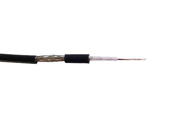 Coaxial cable RG174, 50ohm, stranded wire, black, 100m, Wave Cables
