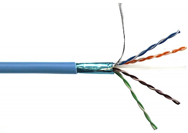 Cable F/UTP, cat.6, blue, LSOH, 4x2x26 AWG, 305m, stranded (Wave Cables)