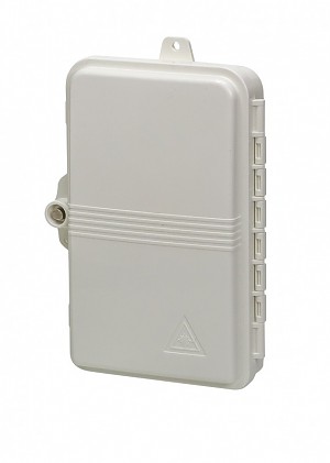 Fiber optic splice box, 4 cores outdoor (IP65) FTTH box, 4x SC simplex, w/o adaptors