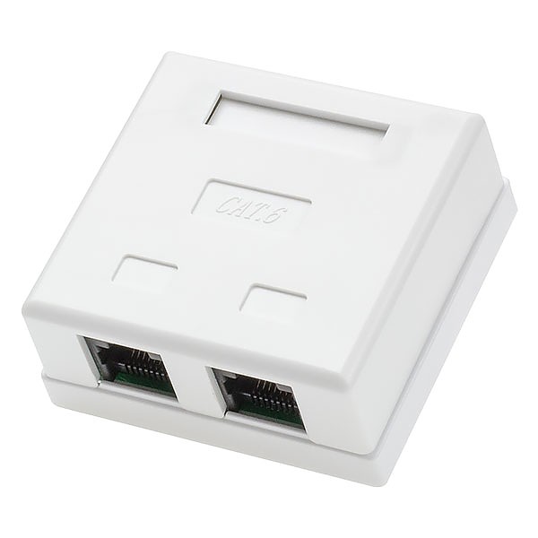 Cat. 6 UTP surface-mount box, 2x RJ-45 