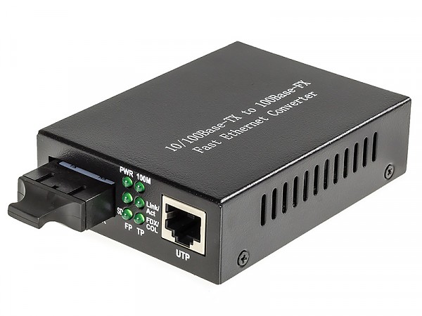 Media converter 10/100M RJ-45/SC, SM 1310nm, 20km