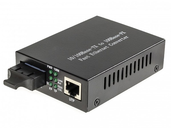 Media converter 10/100 Mbps RJ-45/SC, SM 1310nm,  40km (Wave Optics, WO-KA-SDS-040K) 