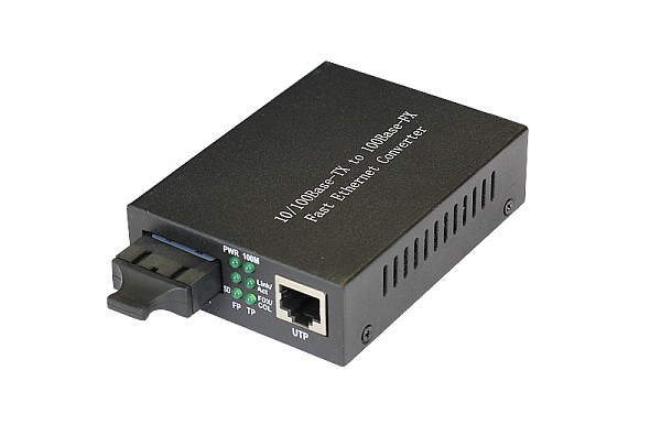 Gigabit media converter 10/100/1000 Mbps RJ-45/SC, MM 850nm, 550m (Wave Optics, WO-KB-MDS-550) 