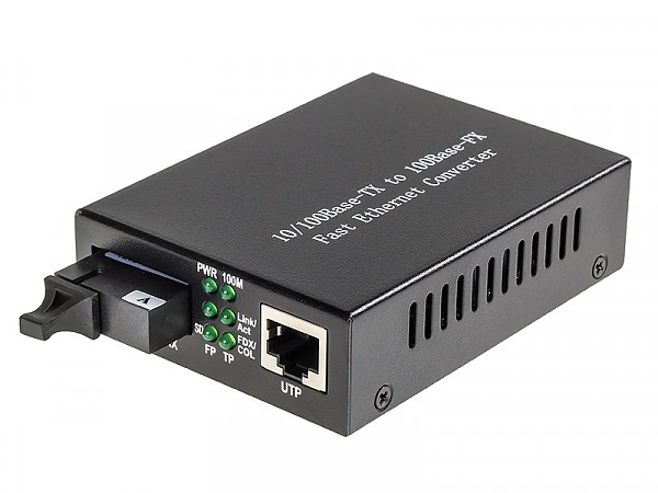 Media converter 10/100 Mbps RJ-45/SC, SM 1310nm, 20km, WDM (Wave Optics, WO-KA-SWS-020K-A) 