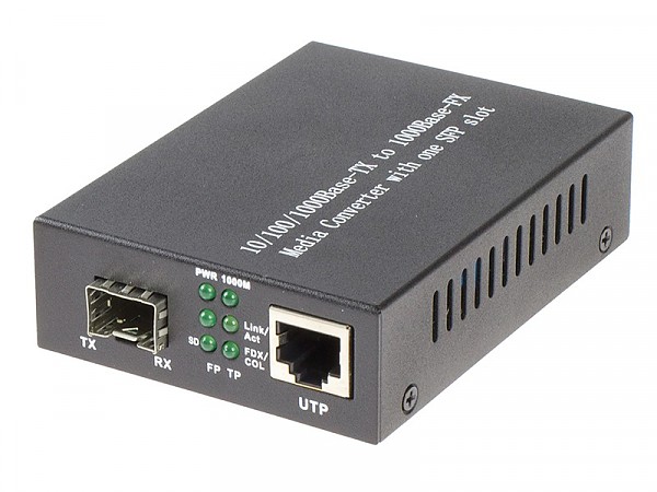 SFP media converter, 10/100/1000Mb RJ-45/SFP slot 1Gb (Wave Optics, WO-KGA-SFP)