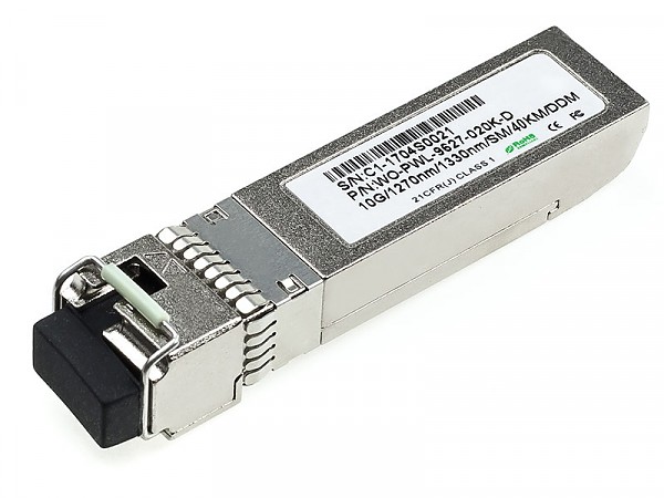 Module, SFP+ 1x 10 Gbps LC SM,  40 km, WDM TX:1270nm, DDMI (Wave Optics, WO-PWL-9627-040K-D) 