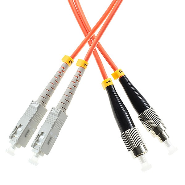 Patchcord SC/UPC-FC/UPC, MM, 50/125 duplex, OM2 fiber, 1 m 