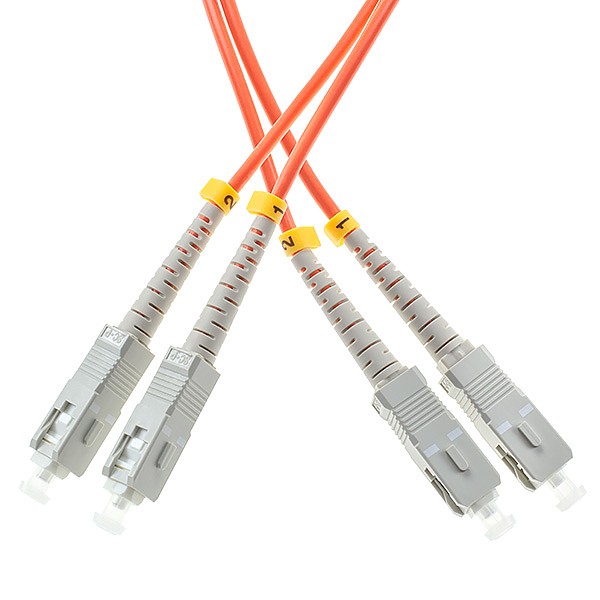 Fiber optic patch cord, SC/UPC-SC/UPC, MM, 62.5/125 duplex, OM1 fiber 3.0mm, 1m