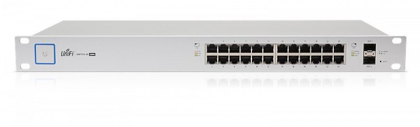 Managed switch, 24x 10/1000 RJ-45, 2x SFP, PoE+, 19" (Ubiquiti UniFi US-24-500W) 