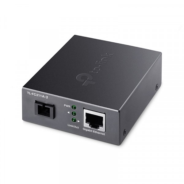 Media converter 10/100 Mbps RJ-45/SC, SM 1550nm, 2 km, WDM (TP-Link TL-FC311A-2) 