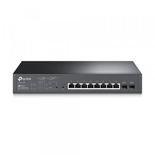 Smart switch,  8x 10/100/1000 RJ-45, 2x SFP, PoE+ (TP-Link TL-SG2210MP) 