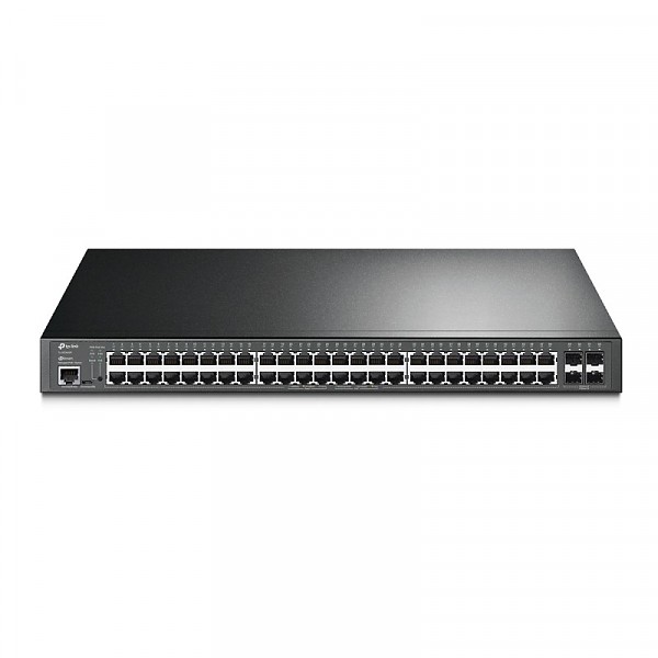 Managed switch, 48x 10/100/1000 RJ-45, 4 slide-in SFP slot, PoE+, 19" (TP-Link TL-SG3452P) 