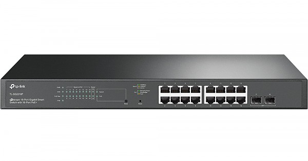 TP-Link TL-SG2218P, Smart switch, 16x 10/100/1000 RJ-45, 2x SFP, PoE+, 19"