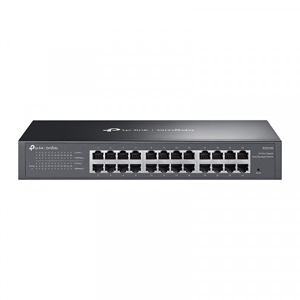 Smart switch,  24x 10/100/1000 RJ-45, 19" Rack-mounting Bracket (TP-Link ES224G) 