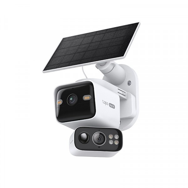Outdoor Dual-Lens Security Wi-Fi Camera, Solar Panel (TP-Link Tapo C645D Kit) 