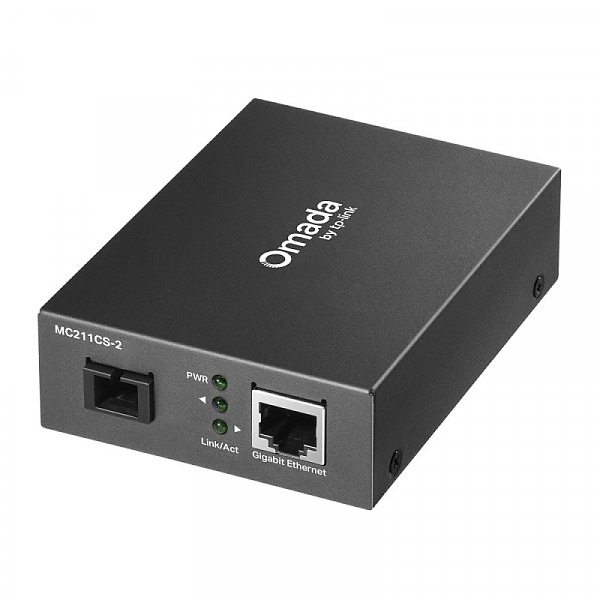 Media converter 10/100 Mbps RJ-45/SC, SM 1550nm, 2 km, WDM (TP-Link MC211CS-2) 