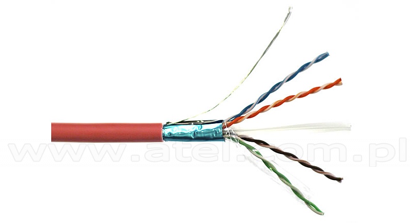 Cable U/UTP, cat.6, grey, 4x2x24 AWG, 305m, stranded (Wave Cables)